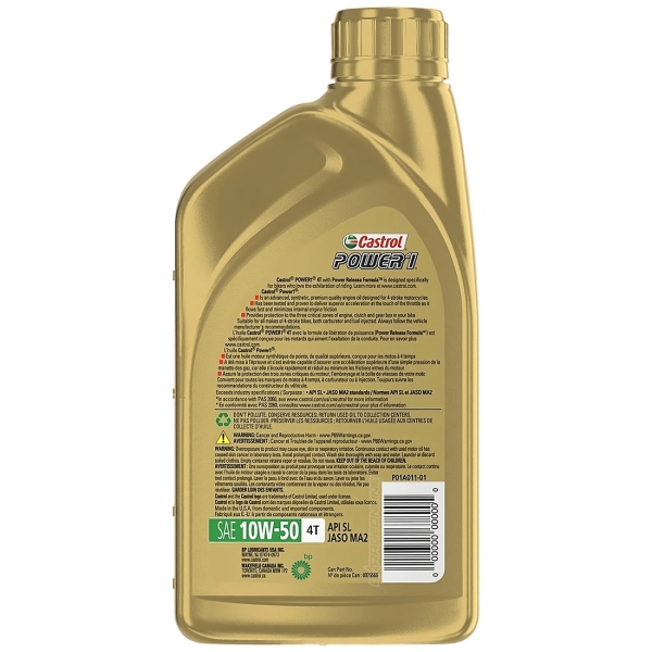 ACEITE DE MOTO 10W-50 4T CASTROL POWER 1 - 946ML